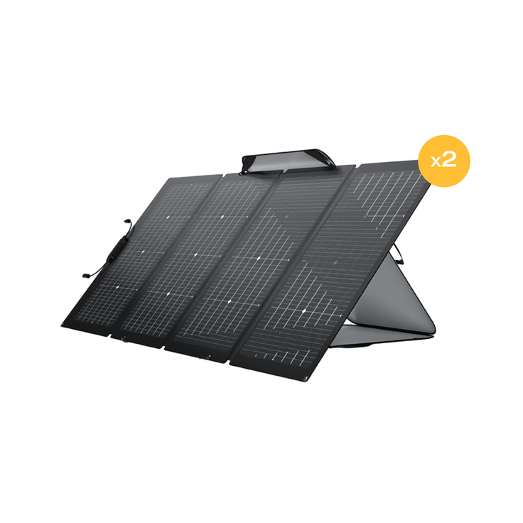 EcoFlow US Solar Panels EcoFlow 220W Bifacial Portable Solar Panel*2